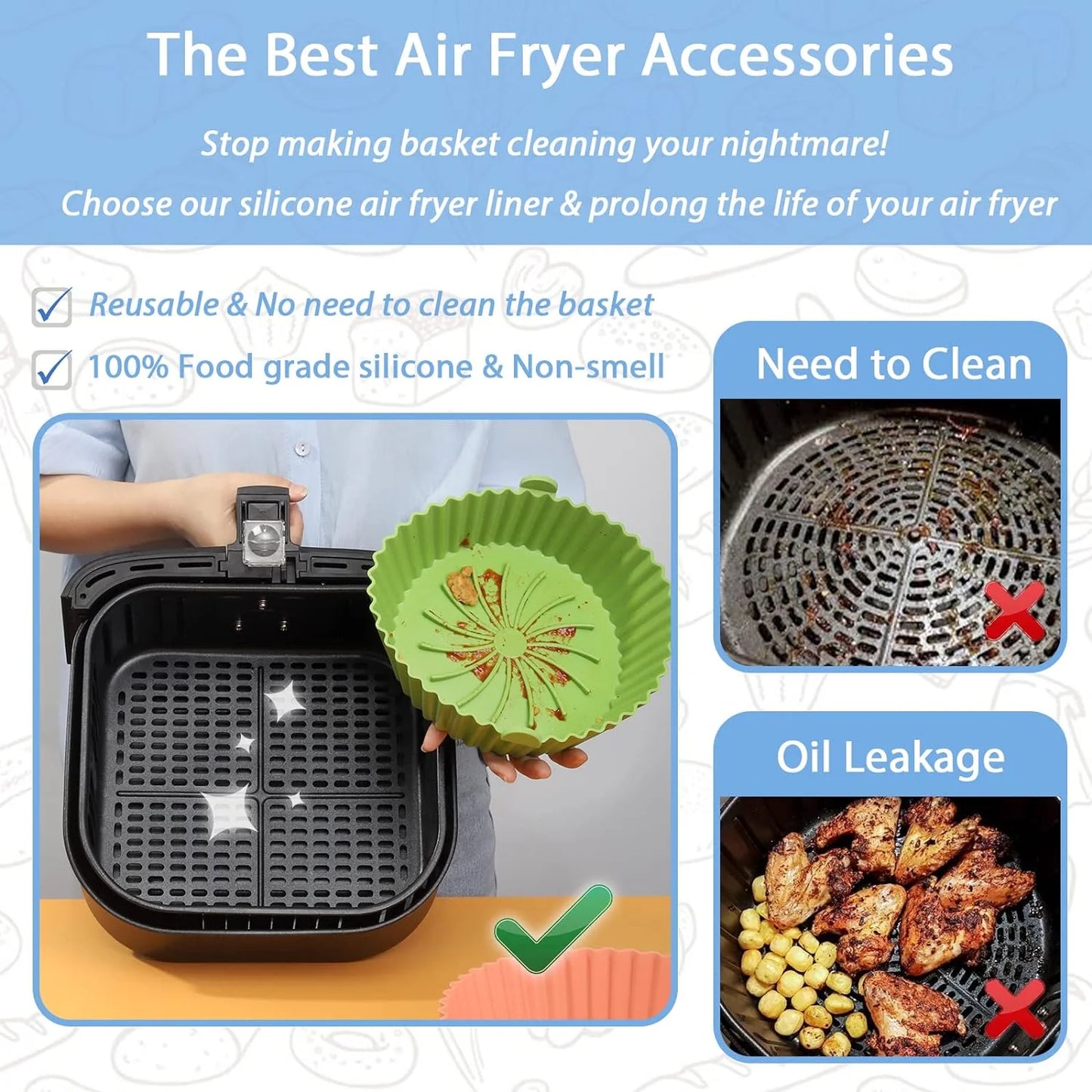 Microwave & Air Fryer Silicone Baking Tray